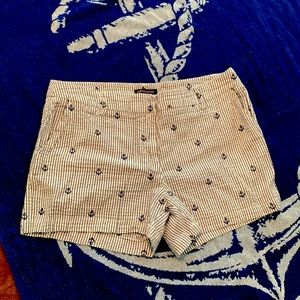 Nautical print seersucker shorts! Like new!